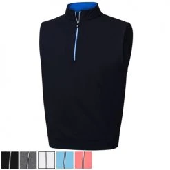 FootJoy Performance Half-Zip Jersey Vest W/Gathered Waist