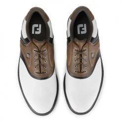 Footjoy FJ Originals Cleatd Plain Toe Twin Saddle Shoes -Cheap Fairway Golf Store FTJ1066 1066e