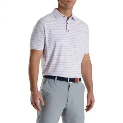Footjoy Chalk Line Print Stretch Pique Self Collar -Cheap Fairway Golf Store FTJ1351d