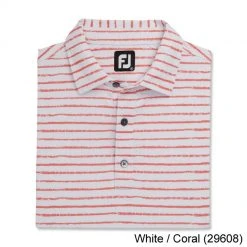 Footjoy Chalk Line Print Stretch Pique Self Collar -Cheap Fairway Golf Store FTJ1351e