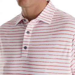 Footjoy Chalk Line Print Stretch Pique Self Collar -Cheap Fairway Golf Store FTJ1351h