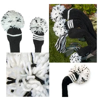 Jan Craig Black White Stripe Headcover Set 1 Jan Craig Black White Stripe Headcover Set