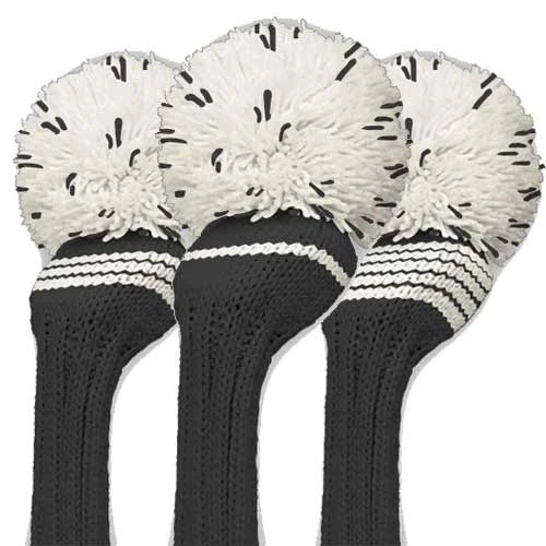 Jan Craig Black White Stripe Headcover Set 2 Jan Craig Black White Stripe Headcover Set - Image 2