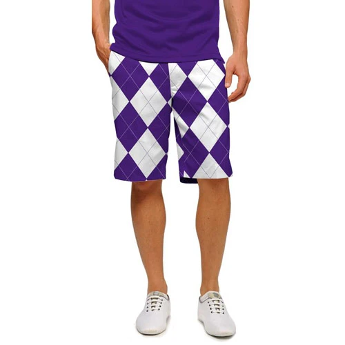 LoudMouth Purple & White Shorts LoudMouth Purple & White Shorts -Cheap Fairway Golf Store LOM0314 314a