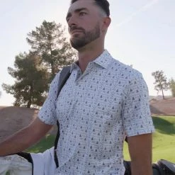 Miura Peter Black Quail Polo Miura Microprint -Cheap Fairway Golf Store MIU0161c