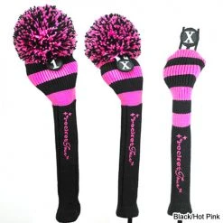 RocketTour Black Base Rugby Stripe Pom Pom Headcover 14 RocketTour Black Base Rugby Stripe Pom Pom Headcover -Cheap Fairway Golf Store ROC0001 1d