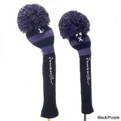 RocketTour Black Base Rugby Stripe Pom Pom Headcover 18 RocketTour Black Base Rugby Stripe Pom Pom Headcover -Cheap Fairway Golf Store ROC0001 1h
