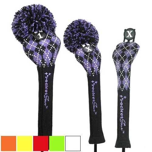 RocketTour Argyle Pom Pom Headcover 1 RocketTour Argyle Pom Pom Headcover