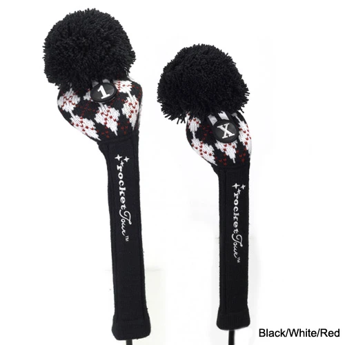 RocketTour Argyle Pom Pom Headcover 2 RocketTour Argyle Pom Pom Headcover - Image 2