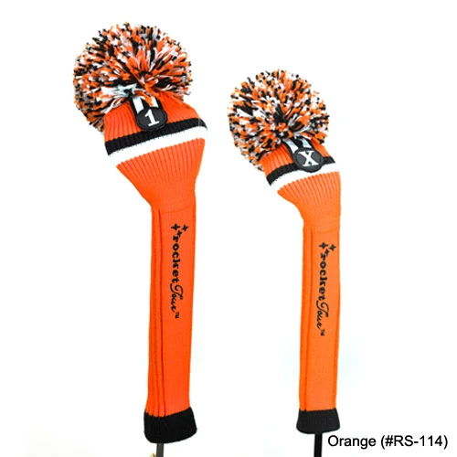 RocketTour Victory Stripe Knit Pom Pom Headcover 2 RocketTour Victory Stripe Knit Pom Pom Headcover - Image 2