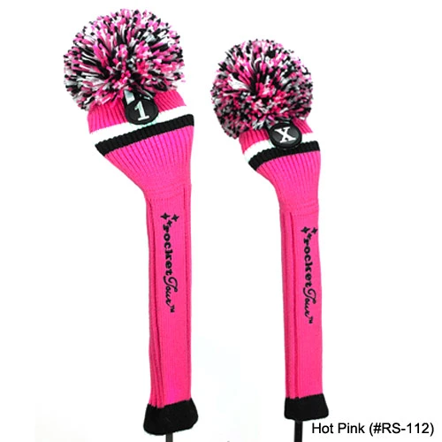 RocketTour Victory Stripe Knit Pom Pom Headcover 3 RocketTour Victory Stripe Knit Pom Pom Headcover - Image 3