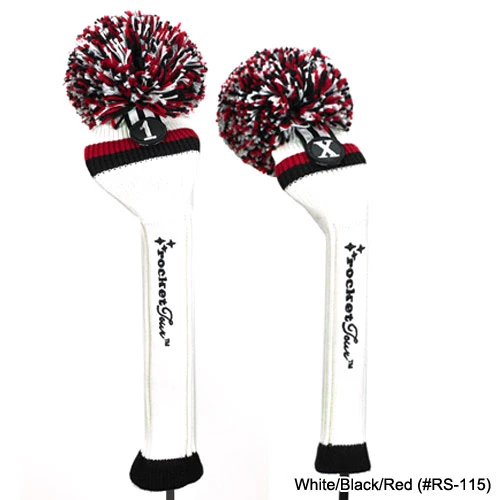 RocketTour Victory Stripe Knit Pom Pom Headcover 4 RocketTour Victory Stripe Knit Pom Pom Headcover - Image 4
