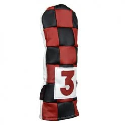 Rose & Fire Checkered Premium USA Leather Headcover -Cheap Fairway Golf Store RSF0042 42c