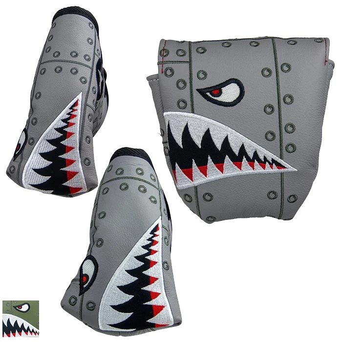 Rose & Fire Bomber/Warhawk Premium USA Leather Putter Covers 1 Rose & Fire Bomber/Warhawk Premium USA Leather Putter Covers