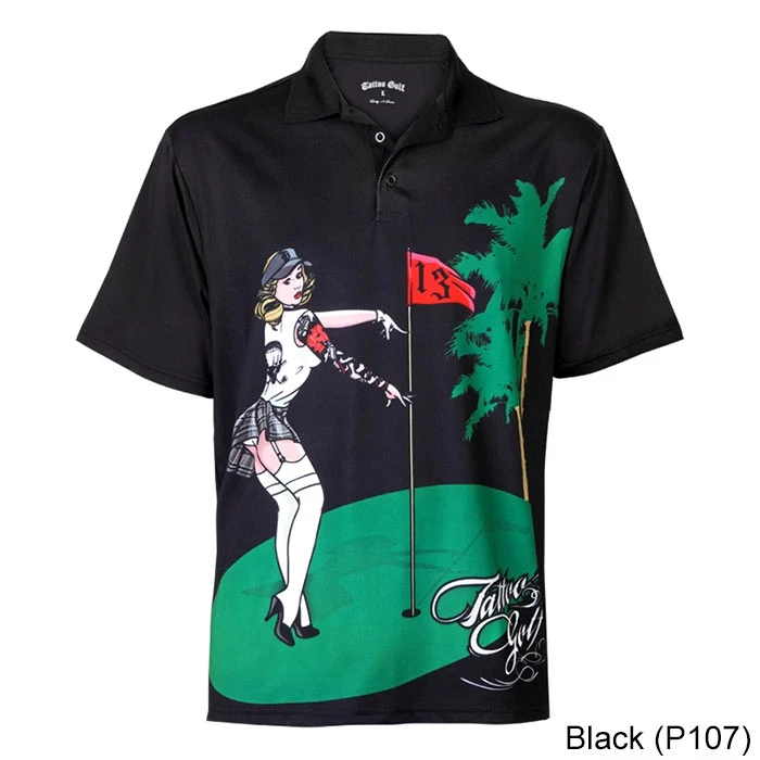 Tattoo Golf Pin High Performance Golf Shirts TattooGolf Tattoo Golf Pin High Performance Golf Shirts -Cheap Fairway Golf Store TAT0227b