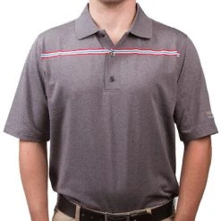 VokeyDesign Vokey Design FJ ProDry Lisle Chest Stripe Polo Shirts